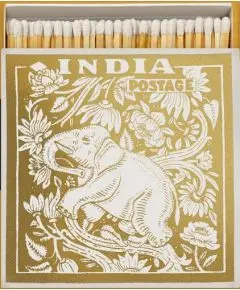 Tændstikker - 'Elephant Stamp, India' Bord Tændstikker - Archivist