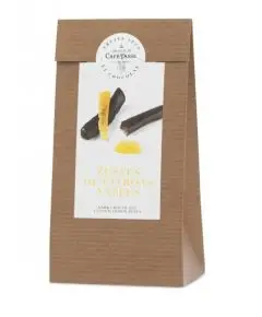 Cafe-Tasse - Citronskaller Overtrukket Med Mørk Chokolade' 125 g - Delikatesser