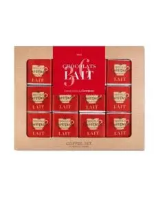 Cafe Tasse - 'Æske Med 36 Stk. Indpakket Lys Chokolade' 180 g - Delikatesser