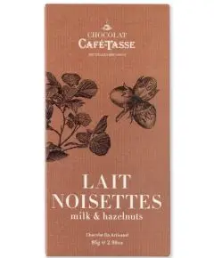 Cafe Tasse - 'Family Bar Milk & Hazelnuts' 85 g - Café Tasse
