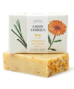 Savon Stories - 'Morgenfrue Sæbe  Med Citrongræs' 100 g - Faste & Flydende Håndsæber