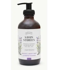 Savon Stories - 'Lavende Du Cachemire' Hånd Og Krop Sæbe 240 ml i Glasflacon - Faste & Flydende Håndsæber