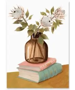 Kort - 'Motiv med blomst' Fransk Postkort - Kort, kalendere, blokke og notesbøger