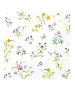 Ihr - 'Easterflowers' Hvid - Kaffeservietter - IHR