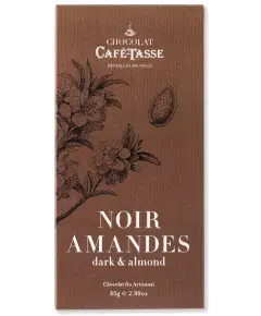 Cafe Tasse - 'Noir Amonde' Mørk Chokolade - 85 g - Delikatesser