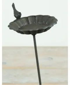 Støbejerns foder og vandskål på pind - Haven