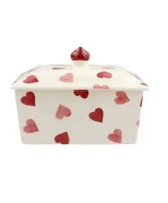 Emma Bridgewater - 'Pink Hearts - Small Butter Dish' - Emma Bridgewater