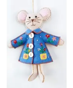 Påskemus Med Blå Kjole - Puslespil, Bamser & Dekoration