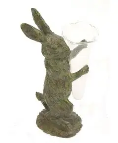 Påskeharevase I Grøn Optik - H: 18 cm - Påske