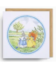 Peter Rabbit -'S&oslash;s med Egern Veninde' Kort - 