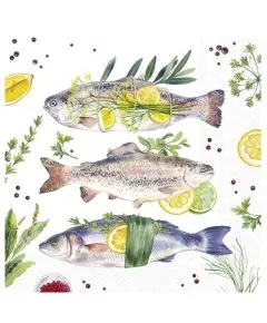 Ihr - 'Delicious Fish' - Frokostservietter - IHR