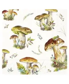 Ihr - 'Mushroom Collection' - Cream - Frokostservietter - IHR