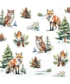 Ihr - 'Winter Wildlife' - Frokostservietter - IHR