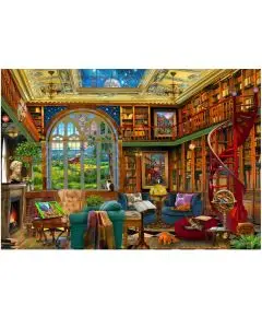 Puslespil - 'Country Library' - 1000 Brikker - Puslespil, Bamser & Dekoration