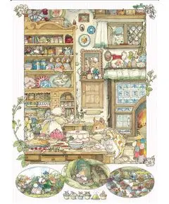 Puslespil - 'Brambly Hedge Picnic Preparations' - 500 XXL Brikker - Puslespil, Bamser & Dekoration