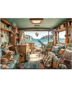 Puslespil - 'Camping Coast' - 500 Brikker - Puslespil, Bamser & Dekoration