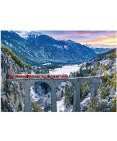 Wentworth - 'Landwasser Viaduct, Swiss Alps - ' 250 Træ-Brikker - Wentworth Puslespil