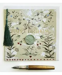 Kort - 'Happy Birythday Bee' - Luksus Dobbeltkort - Kort, kalendere, blokke og notesbøger