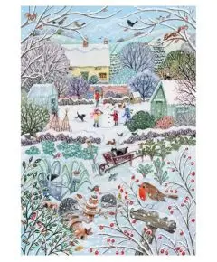 Wentworth - 'Cottage Garden In Winter' - Puslespil Med 40 Træ-brikker - Wentworth Puslespil