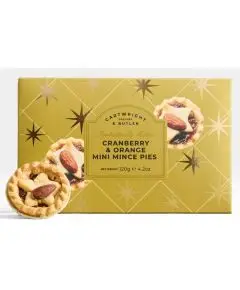 Cartwright & Butler - 'Cranberry & Orange Mini Mince Pies' - 120 gr - Delikatesser