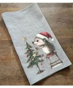 Hør Viskestykke - 'Merry Mouse' - 42 x 66 cm - Køkkenet